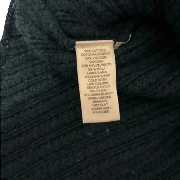 Ann Taylor LOFT Cozy Chunky Cable Knit Sweater in Navy Blue Size XS - Picture 4 of 4